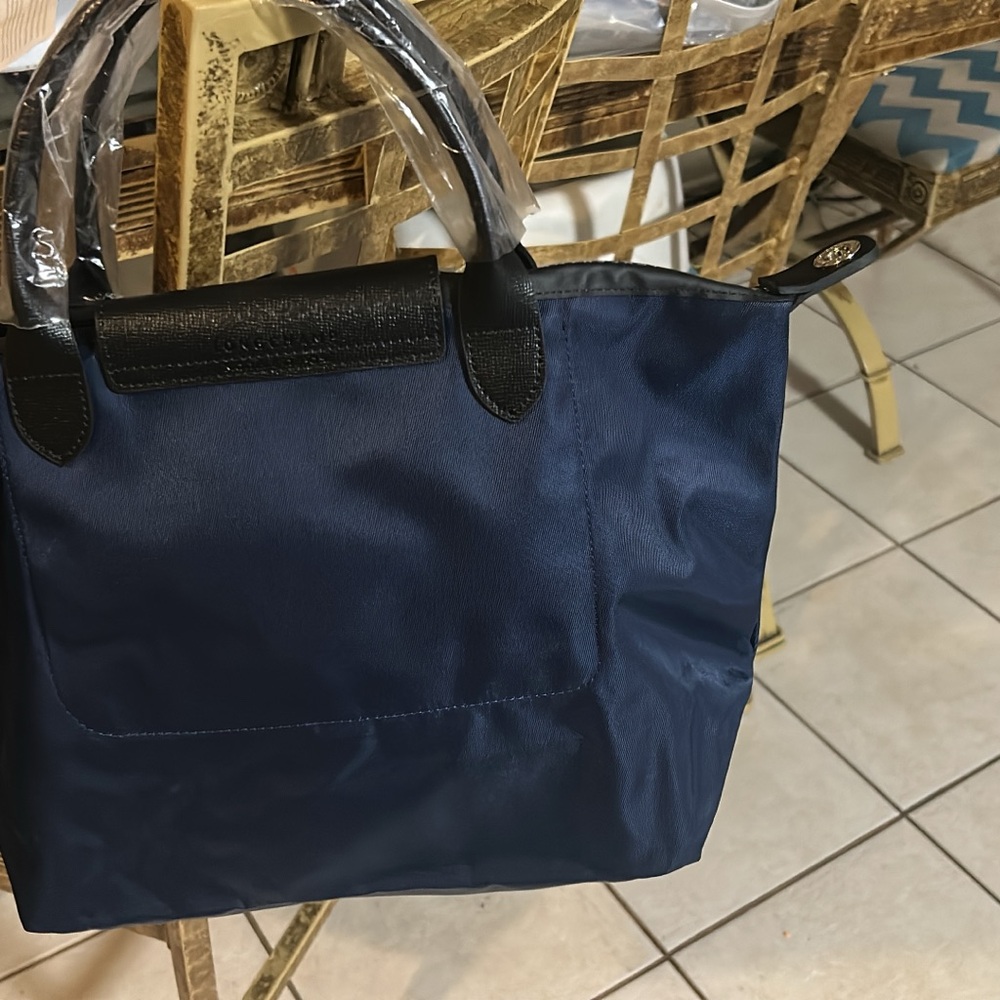 Navy Tote Bag with Black Trim - Unbranded